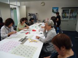 刺し子の花ふきん作り講習会